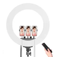 Trepied cu lampă Selfie Ring Light M22S 558 mm Black photo 3