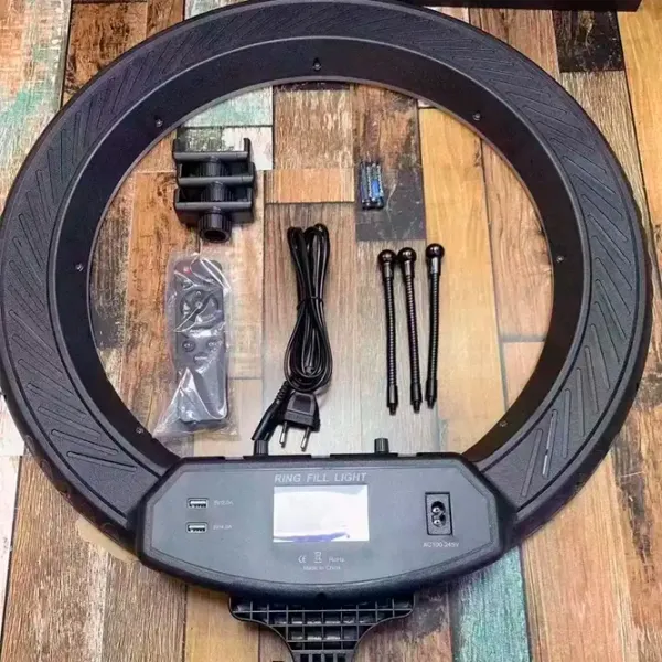 Штатив с круглой лампой Selfie Ring Light M22S 558 мм Черный photo 5