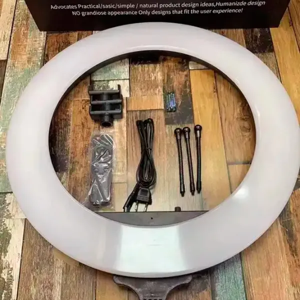 Штатив с круглой лампой Selfie Ring Light M22S 558 мм Черный photo 6