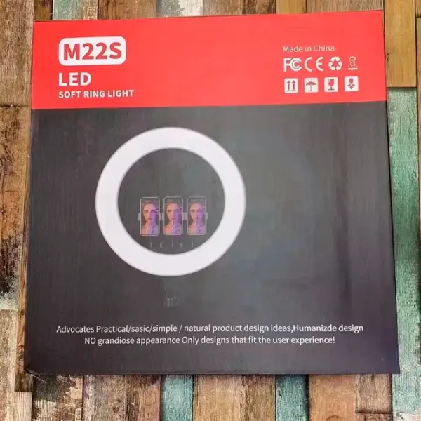 Штатив с круглой лампой Selfie Ring Light M22S 558 мм Черный photo 7