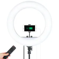Штатив с круглой лампой Selfie Ring Light RL-21 533 мм Черный photo 2