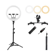 Штатив с круглой лампой Selfie Ring Light RL-21 533 мм Черный photo 4