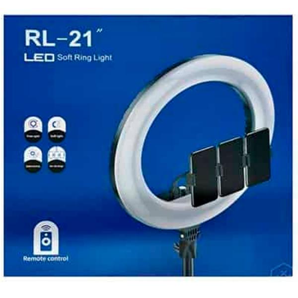Штатив с круглой лампой Selfie Ring Light RL-21 533 мм Черный photo 8
