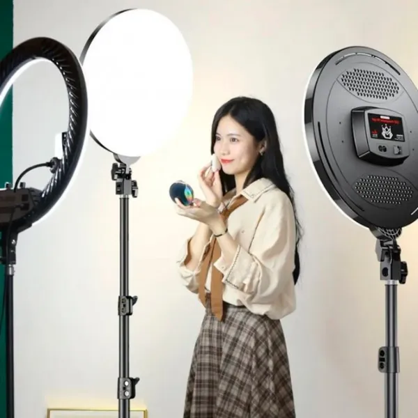 Штатив с круглой лампой Studio Fill M666 355 мм Черный photo 11