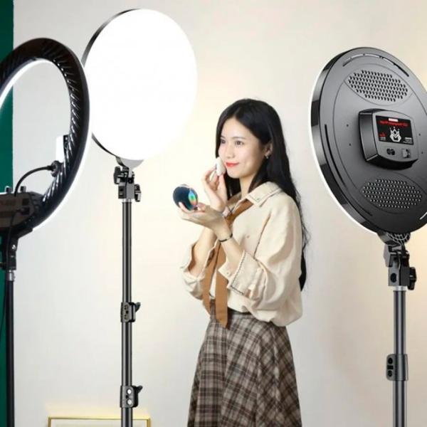 Штатив с круглой лампой Studio Fill M666 355 мм Черный photo 11