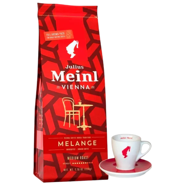 Набор кофе Julius Meinl Vienna Melange + Чашка/ тарелка Молотый/ Espresso/ 220 г photo 3