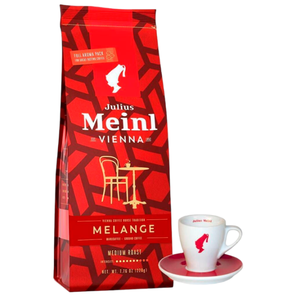 Набор кофе Julius Meinl Vienna Melange + Чашка/ тарелка Молотый/ Espresso/ 220 г photo 3