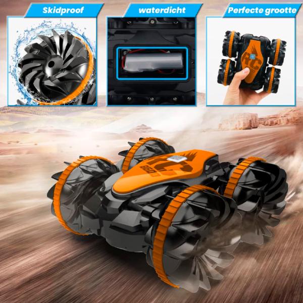 Mașină RC Amphibious Stunt Car CV-B600-2  / 2.4 GHz / Black Orange photo 3