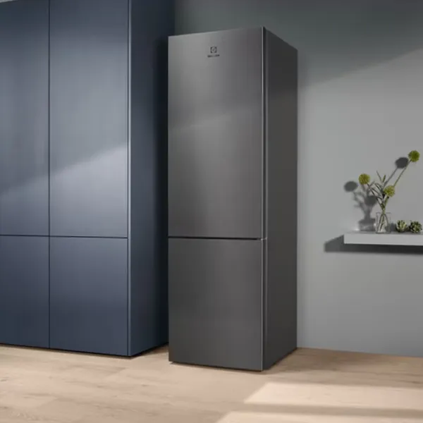Frigider Electrolux LNT6MC36U1 cu congelator jos 367 l / 201 cm / Inox photo 5