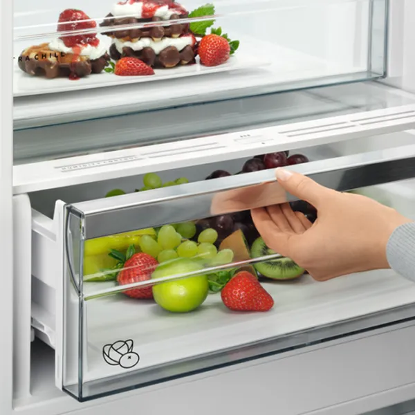 Frigider AEG RCB736E7MX cu congelator jos 367 l / 201 cm / Inox photo 5