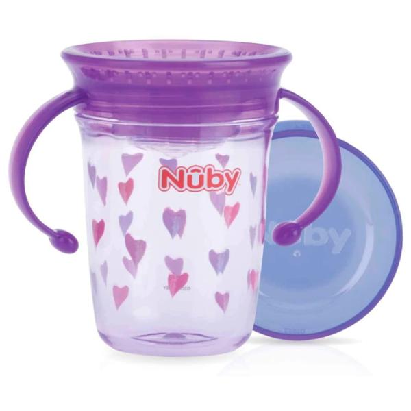 Sticluță Nuby ID10442 240 ml 6 luni/ Polipropilenă/ Multicolor photo 2