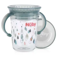 Sticluță Nuby ID10442 240 ml 6 luni/ Polipropilenă/ Multicolor photo 3