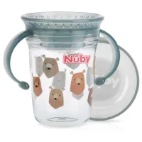 Sticluță Nuby ID10442 240 ml 6 luni/ Polipropilenă/ Multicolor photo 4