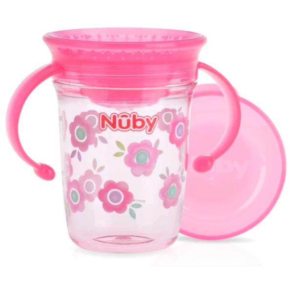 Sticluță Nuby ID10442 240 ml 6 luni/ Polipropilenă/ Multicolor photo 5