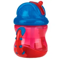 Sticluță cu pai Nuby NV0404002 240 ml 12 luni/ Silicon/ Multicolor photo 3