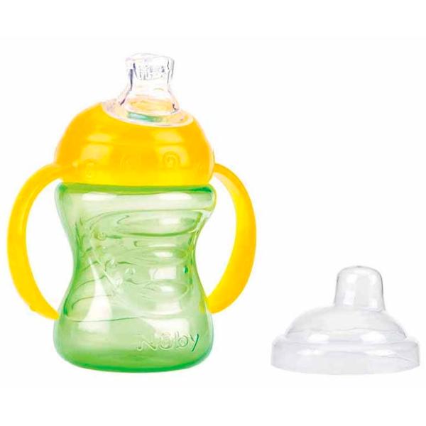 Sticluță cu pai Nuby NV0404003 240 ml 6 luni/ Silicon/ Multicolor photo 2 Sticluță cu pai Nuby NV0404003 240 ml 6 luni/ Silicon/ Multicolor photo 2