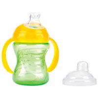 Sticluță cu pai Nuby NV0404003 240 ml 6 luni/ Silicon/ Multicolor photo 2