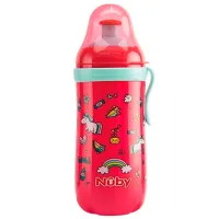 Sticluță cu pai Nuby NV0406012 240 ml 18 luni/ Polipropilenă/ Multicolor photo 2