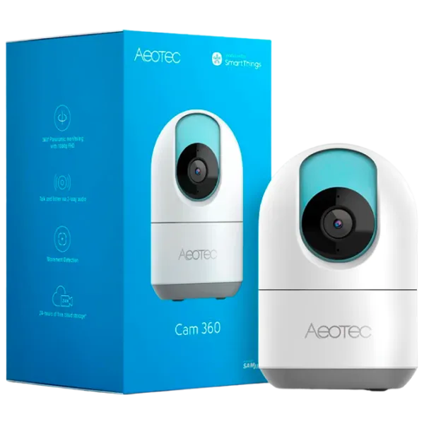Cameră de supraveghere Aeotec Cam 360 Fără fir/ White photo 3