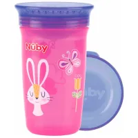 Sticluță Nuby NV0414002 300 ml 6 luni/ Polipropilenă/ Multicolor photo 3