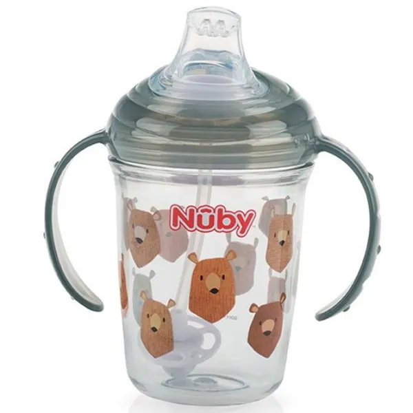 Бутылочка с соломинкой Nuby NV0414016 240 мл 6 месяцев/ Тритан/ Разноцветный photo 2