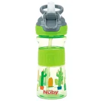 Sticluță cu pai Nuby NV0414021 360 ml 36 luni/ Tritan/ Multicolor photo 3