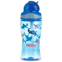 Sticluță cu pai Nuby NV0414022 360 ml 36 luni/ Tritan/ Multicolor photo 2