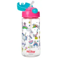 Sticluță cu pai Nuby NV0414023 530 ml 36 luni/ Tritan/ Multicolor photo 2