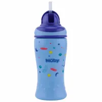 Sticluță cu pai Nuby NV04009 360 ml 12 luni/ Polipropilenă/ Multicolor photo 2