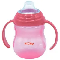 Sticluță cu pai Nuby NV04013 270 ml 6 luni/ Silicon/ Multicolor photo 3
