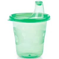 Sticluță cu pai Nuby ID91121 210 ml 9 luni/ Plastic/ Multicolor photo 3