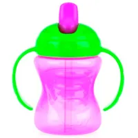 Sticluță cu pai Nuby ID10302 240 ml 9 luni/ Plastic/ Multicolor photo 2