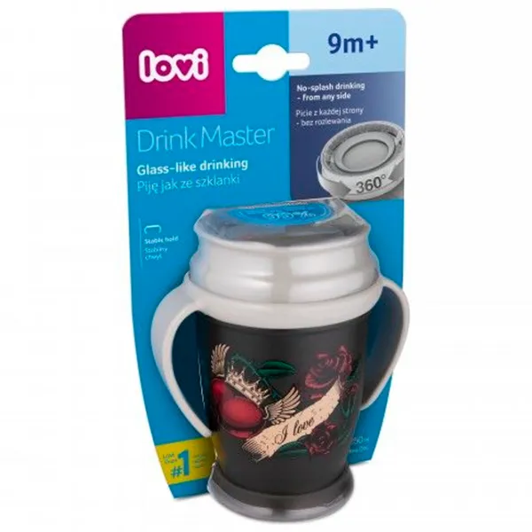 Sticluță Canpol 1/ 607 250 ml 9 luni/ Plastic/ Black photo 2