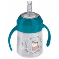 Sticluță cu pai Canpol 35/ 362 150 ml 6 luni/ Polipropilenă/ Transparent photo 2