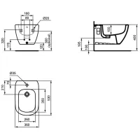 Bideu Ideal Standard TESI T355201 Porțelan photo 2