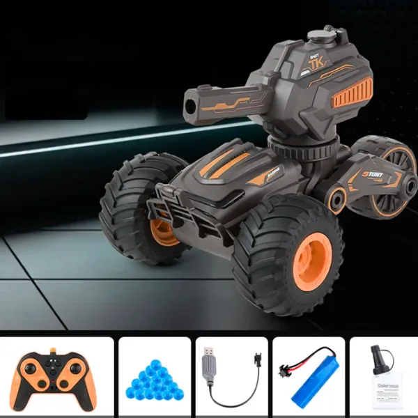 Mașină RC Stunt tank water bomb LH-C063 7 km/ h/ 2.4 GHz/ Black Orange photo 2