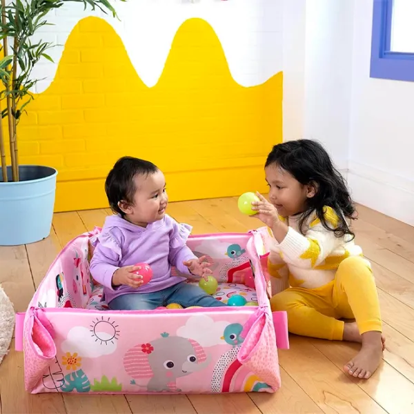 Covoraş pentru joc Bright Starts Gym & Ball Pit Rainbow Tropics () 0+/ Transformer/ Pink photo 2