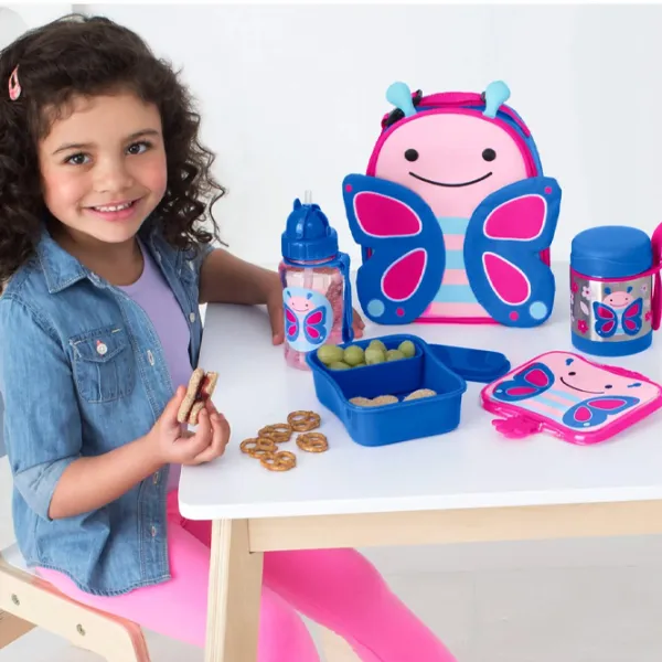 Containere Skip Hop Zoo Butterfly pentru fetițe/ 3+/ Blue photo 2