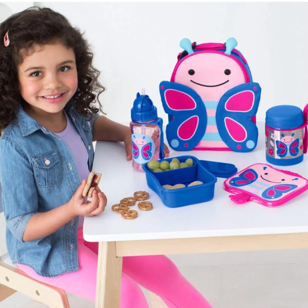 Containere Skip Hop Zoo Butterfly pentru fetițe/ 3+/ Blue photo 2