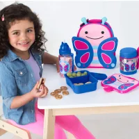 Containere Skip Hop Zoo Butterfly pentru fetițe/ 3+/ Blue photo 2