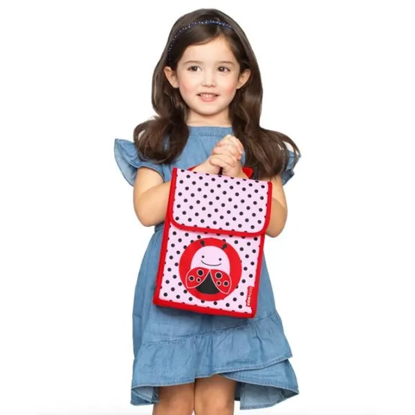 Pungă pentru prânz Skip Hop Zoo Ladybug pentru fetițe/ 3+/ Pink photo 3