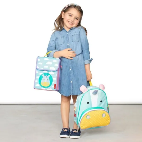 Pungă pentru prânz Skip Hop Zoo Unicorn pentru fetițe/ 3+/ Blue photo 3