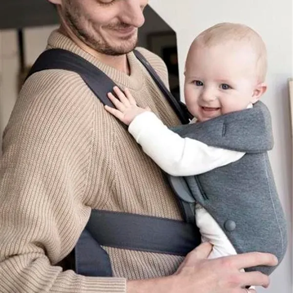 Marsupiu pentru copii BabyBjorn Mini Jersey () 11 kg/ Gray photo 2