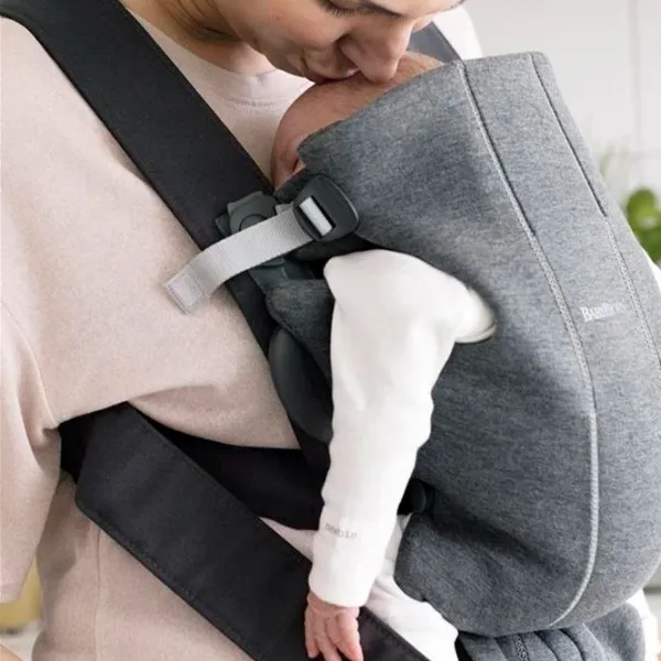 Marsupiu pentru copii BabyBjorn Mini Jersey () 11 kg/ Gray photo 5