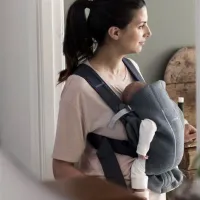 Marsupiu pentru copii BabyBjorn Mini Jersey () 11 kg/ Gray photo 3