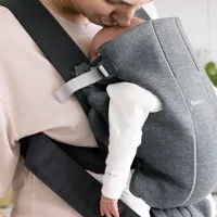 Marsupiu pentru copii BabyBjorn Mini Jersey () 11 kg/ Gray photo 5