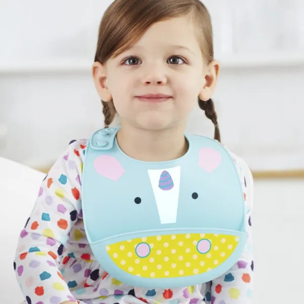 Bavetă Skip Hop Zoo Unicorn Clasică/ Silicon/ Blue photo 2
