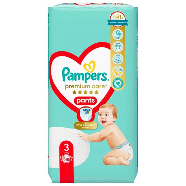 Подгузники для детей Pampers Premium Care Pants 3 6 - 11 кг/ 48 шт. photo 2