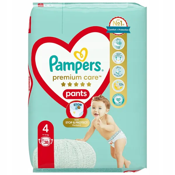 Подгузники для детей Pampers Premium Care Pants 4 9 - 15 кг/ 38 шт. photo 2