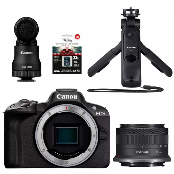 Cameră foto Canon EOS R50 + Content Creator Kit Kit CMOS/ Black photo 9